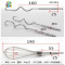 304不锈钢搅拌棒打蛋头电动打蛋器机搅拌头打蛋棒配件 FENGHOU 两支片棒