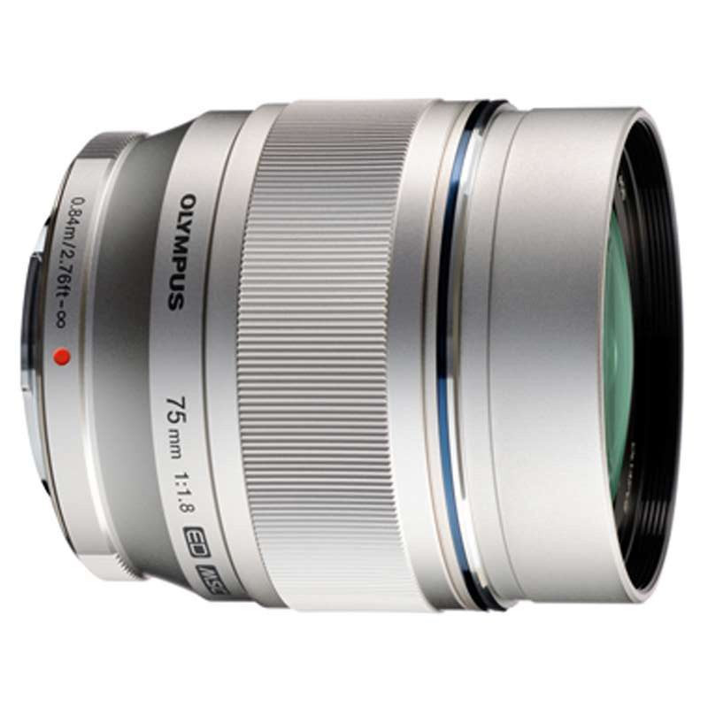 奥林巴斯(OLYMPUS)75mm f1.8广角定焦镜头 微单镜头 银色 奥林巴斯卡口 58mm 远摄定焦高清大图