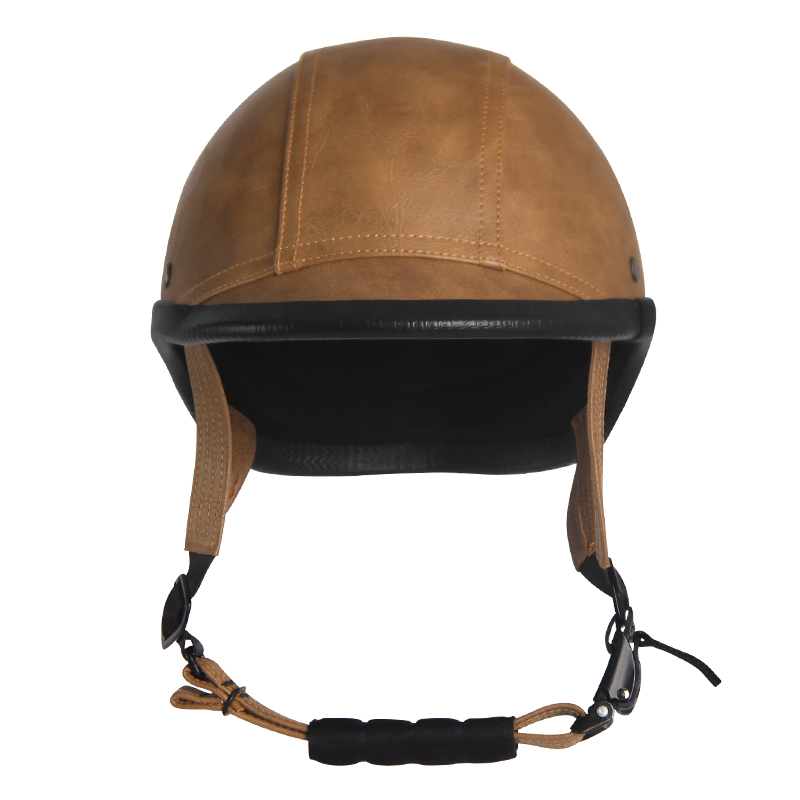 德式头盔男女哈雷复古电动机车头盔摩托车12半盔骑马骑士轻便盔