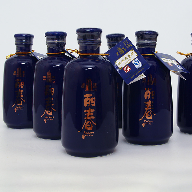 塔牌绍兴黄酒丽春酒蓝瓶375ml*6瓶整箱装十年基酒半甜型黄酒