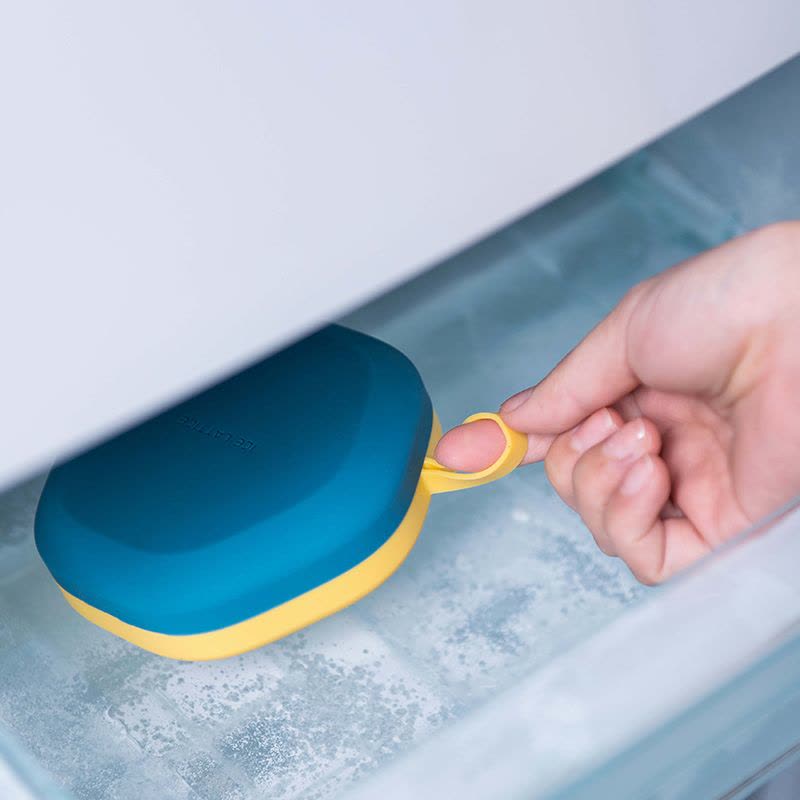SenseYo冰块模具硅胶带盖冰格个性创意速冻冰块制冰盒网红家用冰块神器 六边形硅胶冰格-双蓝色图片
