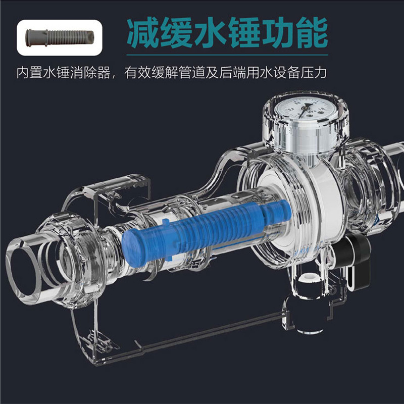 志高8T/h大流量横款前置过滤器家用反冲洗自来水全屋中央净水器Q12 180天只换不修 自行安装