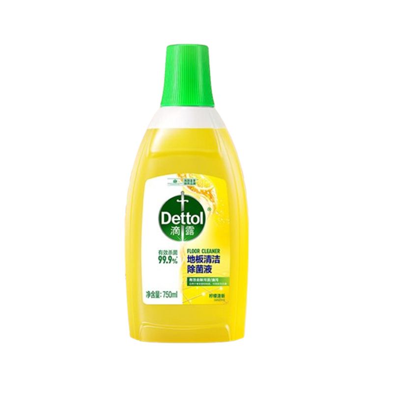 滴露地板清洁剂柠檬拖地瓷砖木地板扫地机去污垢杀菌750ml