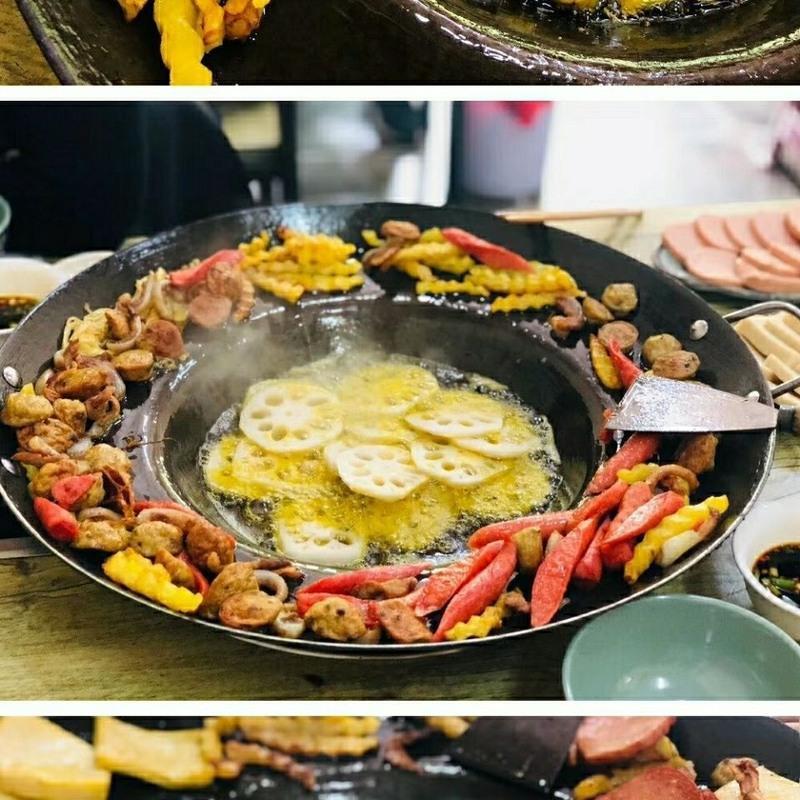 烙锅贵州烙锅铁烙锅家用商用凹底特价煎锅炸洋芋豆干铸铁罗锅开店