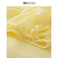拉夏贝尔7M拉夏贝尔简约圆领女装新款七分袖圆领雪纺学生上衣