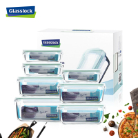 三光云彩(GLASSLOCK)耐热钢化玻璃保鲜盒七件套 GL10-7ABC饭盒套装1900ml+1100*3+400*3