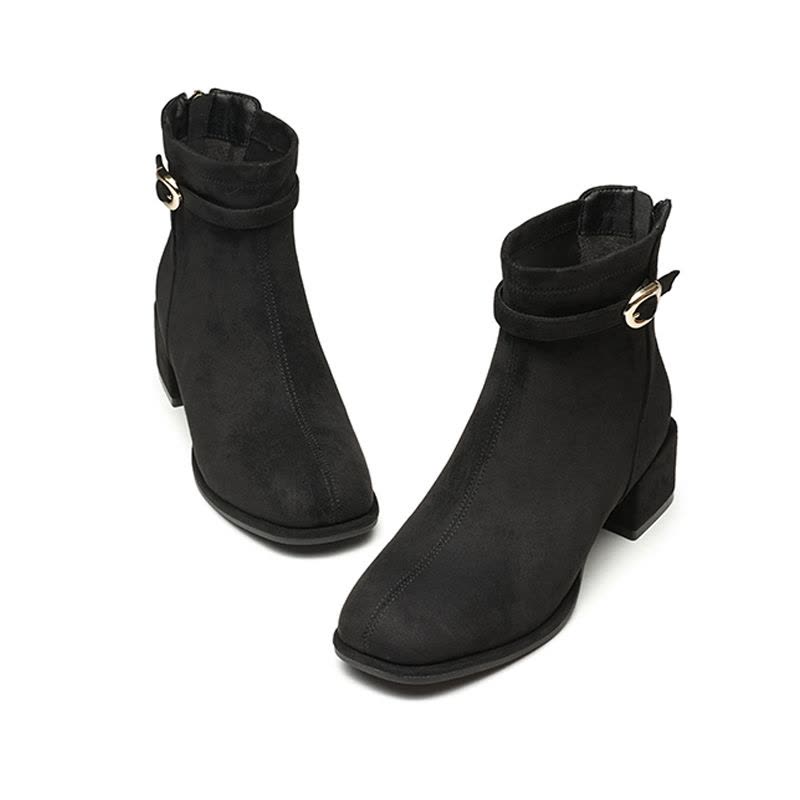 红蜻蜓女靴2024秋冬新款时装靴舒适切尔西气质复古通勤女士靴子图片