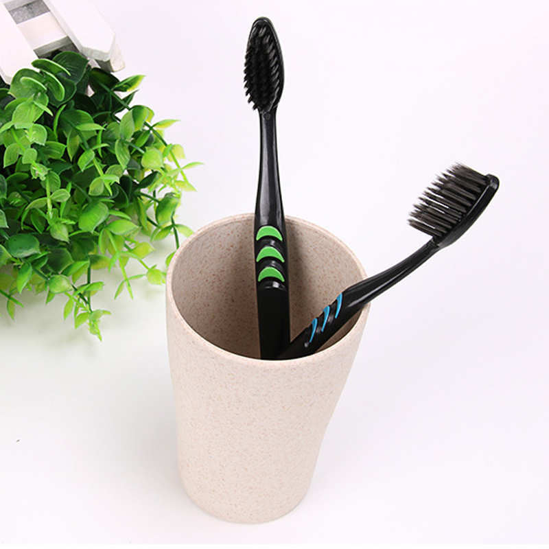 健牌竹炭细毛软毛成人家用牙刷10支装2卡