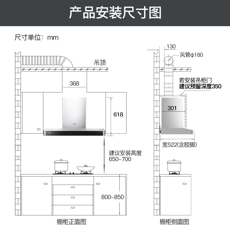 华帝(vatti)20立方瞬吸自动洗 欧式油烟机触控式 油烟机套餐(液化气)i11068+i10034B高清大图
