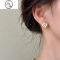 JiMi山茶花流苏耳环小众设计感高级耳线长款显瘦耳饰无洞耳夹银银耳钉