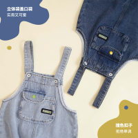 咕噜日记2021春夏新品百搭牛仔背带裤CZK1002