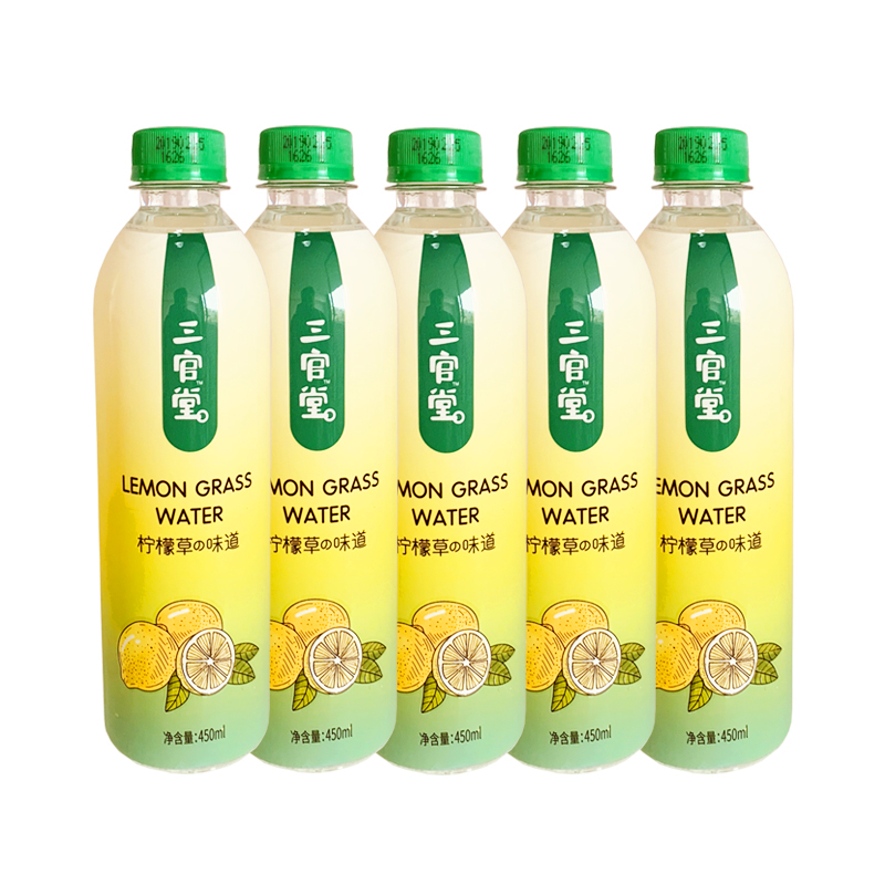 柠檬味450ml*5瓶 成都三官堂乌梅味汽水老冰棍汽水饮料柠檬味饮料薄荷味饮料5瓶装