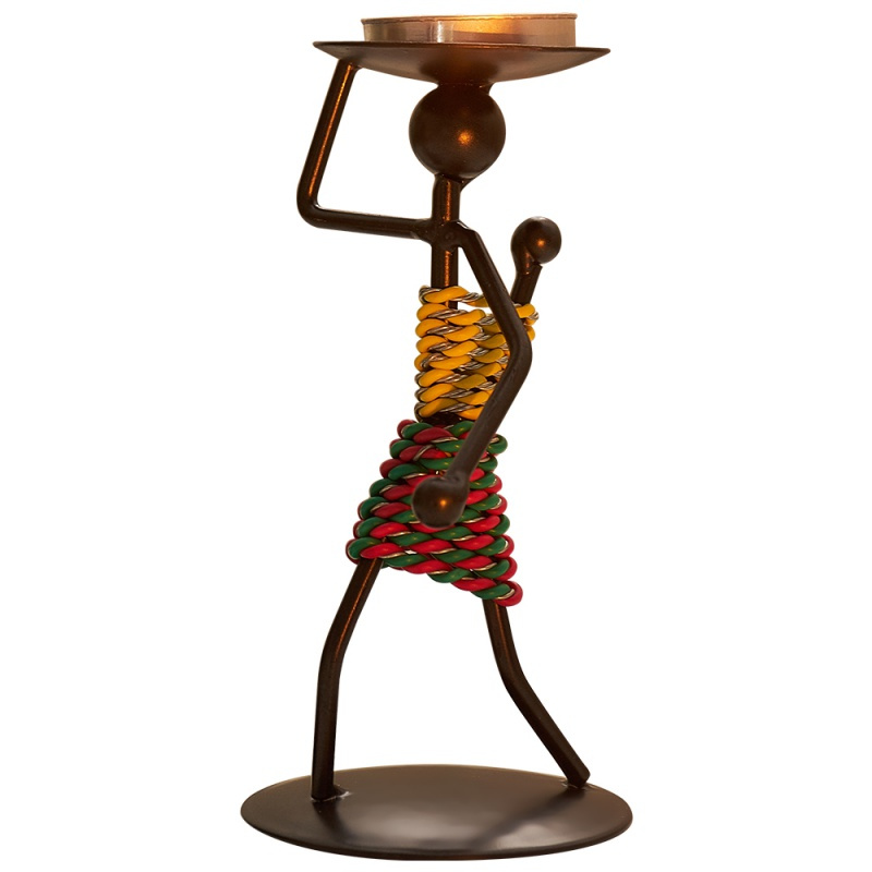 复古铁艺烛台摆件创意家用烛光晚餐道具装饰品个性家居餐桌小摆设女孩