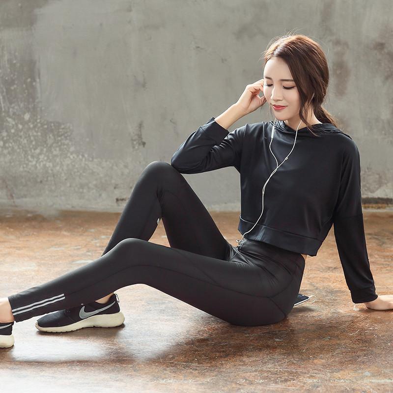 健身长裤瑜伽服 秋冬衣服装备锻炼跑步运动装修身夜跑步女生修身