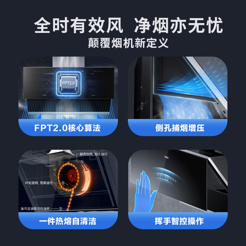 海尔(Haier)CXW-258-MA2C7U1 有效风 变频电机 爆炒24立方吸力 挥手智控