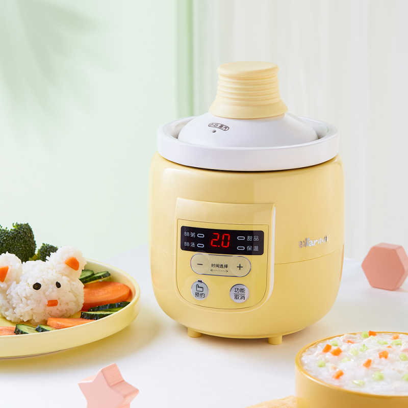 小熊电器(Bear)BB煲0.5L全自动电炖锅宝宝煮粥煲汤陶瓷家用婴儿辅食锅 DDG-D05B1