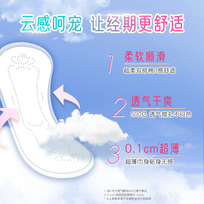 Softlove柔爱云柔感卫生巾护垫155mm20片*3包