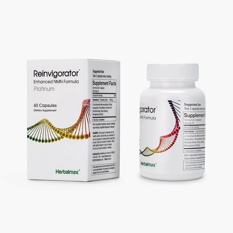 HERBALMAX瑞维拓3代白金版礼盒NMN135000 美国18号β-烟酰胺单核胆酸膳食营养补充剂