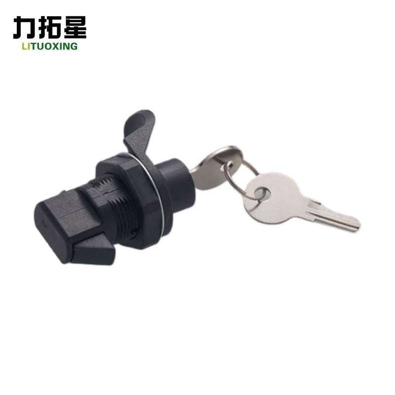 力拓星 柜门锁 塑料转舌锁 按钮锁 55mm 个高清大图