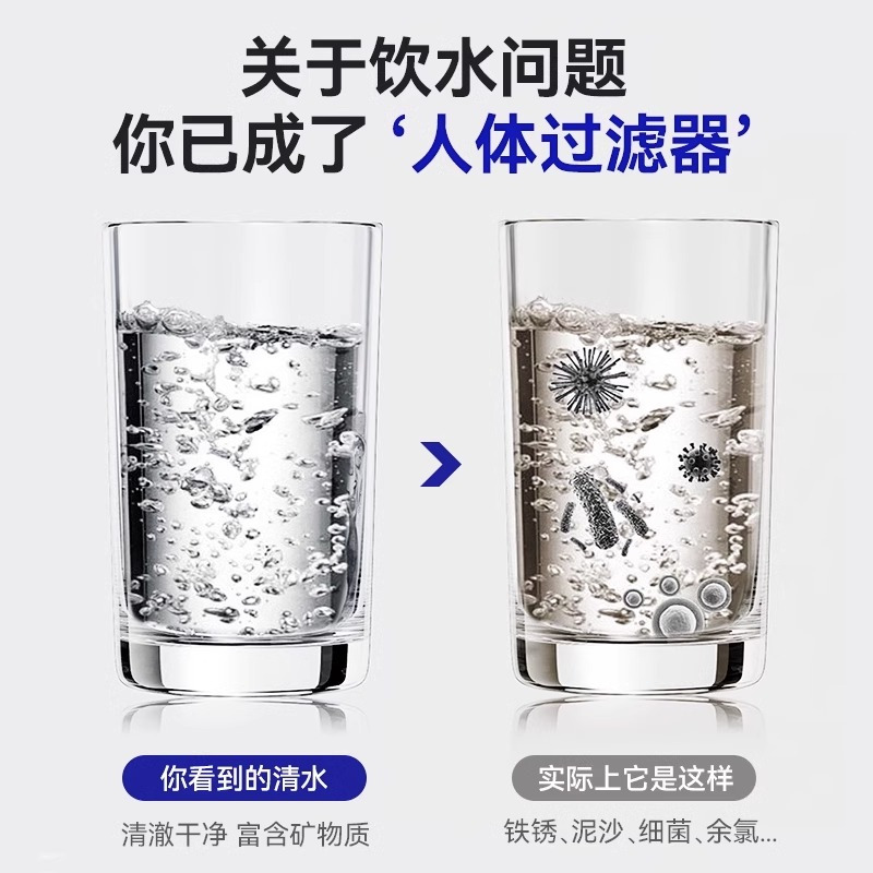德国德克西净水器家用水龙头过滤器自来水直饮前置厨房超滤净化器S-01一机两芯白色