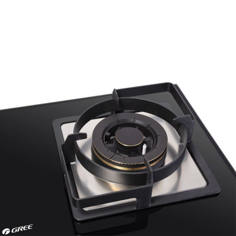 格力(GREE)燃气灶 JZY-QS07B 家用大火力 5.2kW 嵌入式双灶钢化玻璃面板 回火保护防爆保护(液化气)