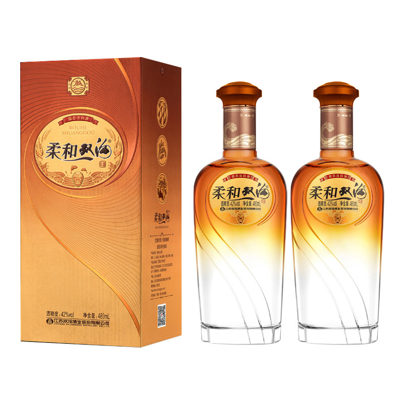 双沟 柔和双沟金装 42度 480ml*6瓶 整箱装 浓香型白酒