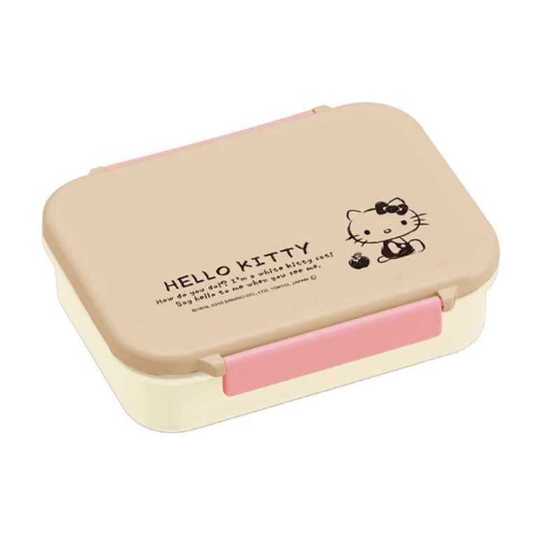 [KT猫同款]SKATER斯凯达 日本进口 HelloKitty不保温午餐盒 便当盒 -PM4CA 550ml 米色