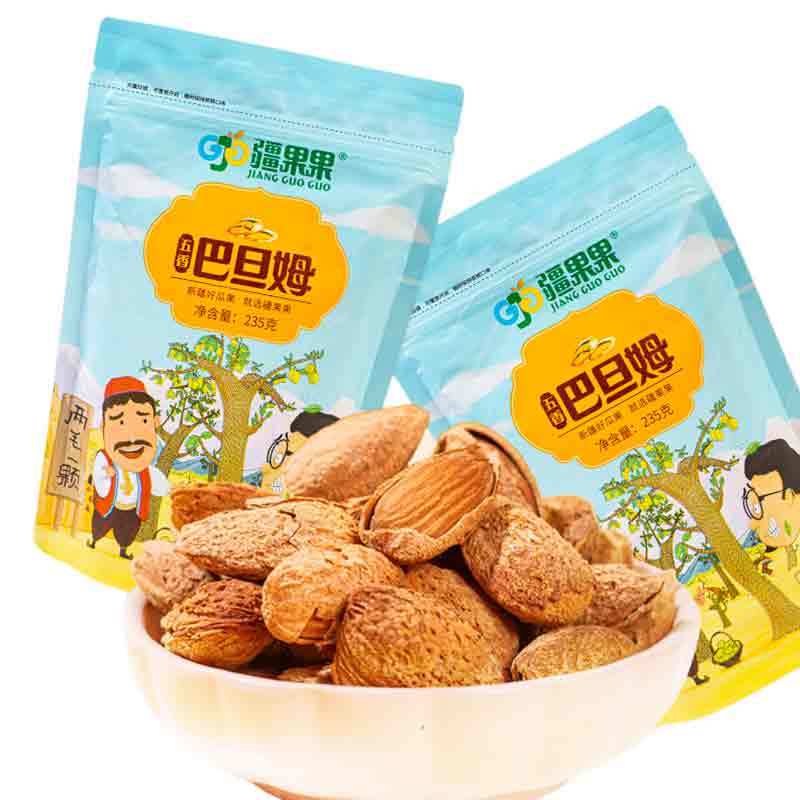 苏宁宜品疆果果新疆特产 五香巴旦木 手剥薄壳 235g/袋