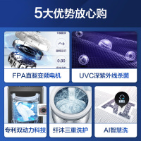 海尔(Haier)10公斤大容量波轮洗衣机XQS100-BZ156 直驱变频电机 紫外线除菌