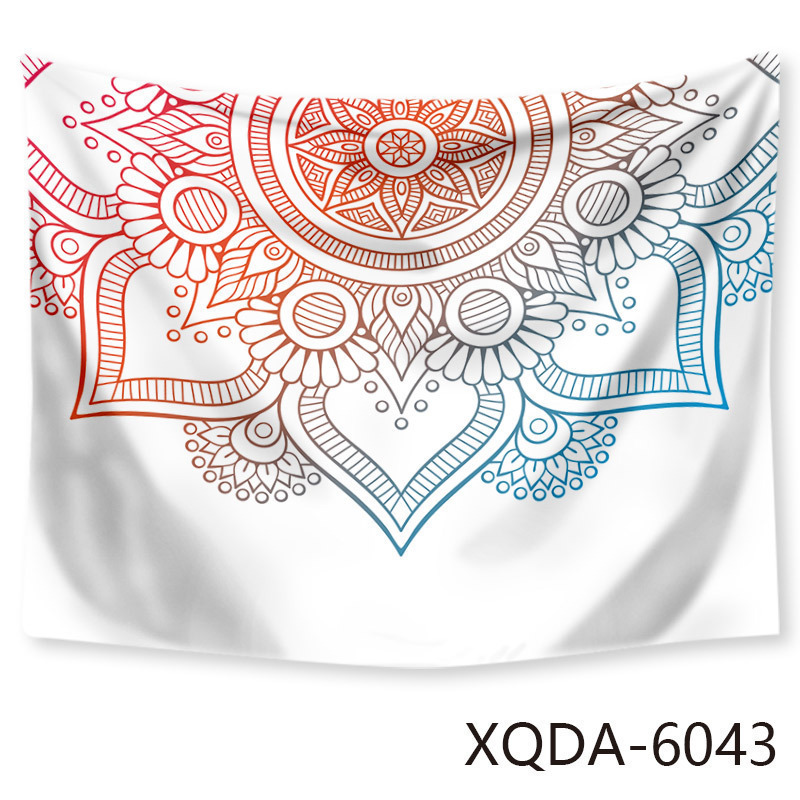 汐岩印度风格曼陀罗墙壁装饰挂毯波西米亚瑜伽冥想墙布桌布隔断帘挂布 图四150高*200宽