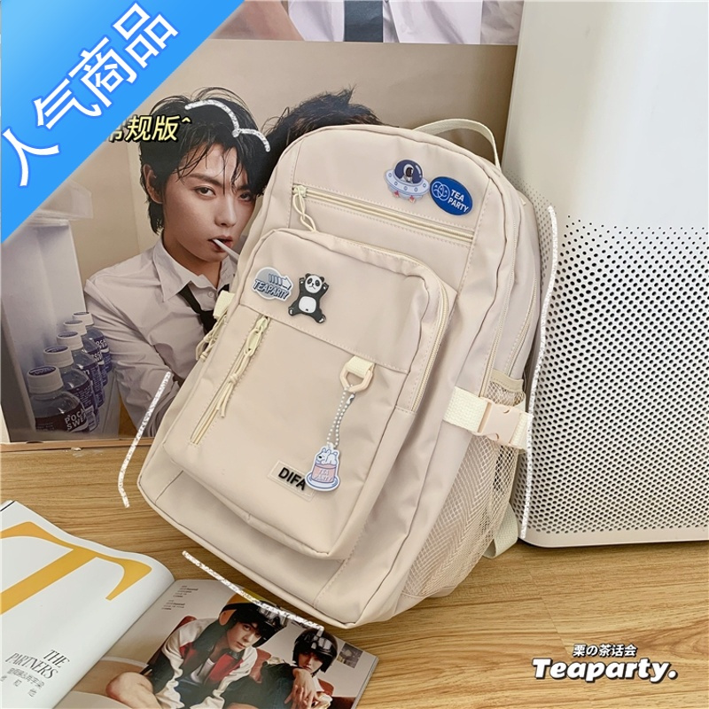 封后韩版ins风百搭学生书包女原宿ulzzang大容量背包高中初中生双肩包