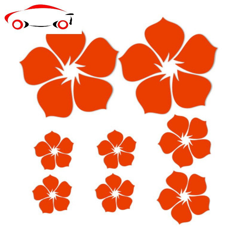 小花车贴花朵车贴汽车贴纸反光贴小花朵樱花车贴划痕贴jingping10厘米