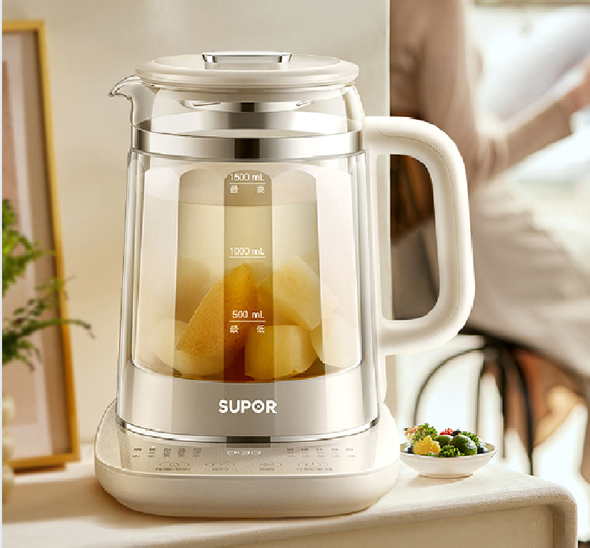 苏泊尔智能预约养生壶SW-15Y20 高硼硅玻璃底盘加热高清大图