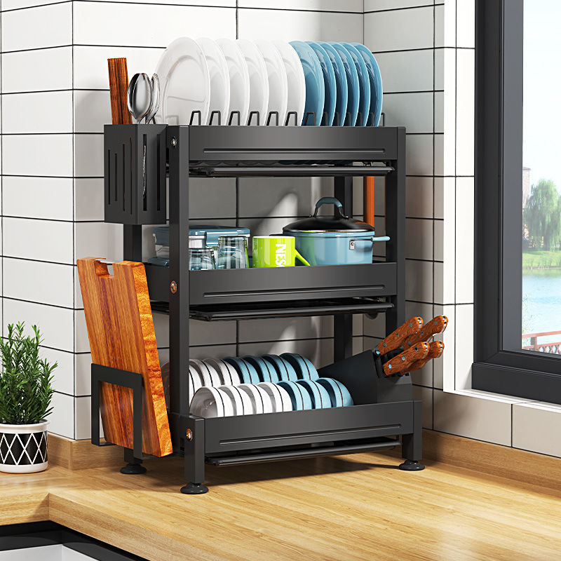 碗架沥水架不锈钢碗碟收纳架多功能厨房置物架台面晾碗盘架