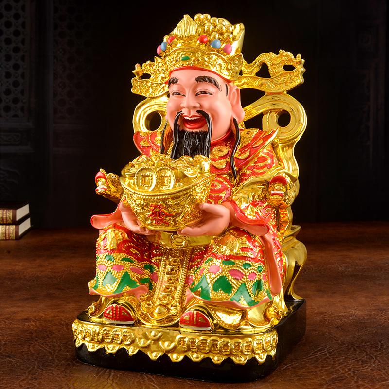 家柏饰(CORATED)爷摆件镀金文佛像家居家用店铺供奉开业礼品摆件高清大图