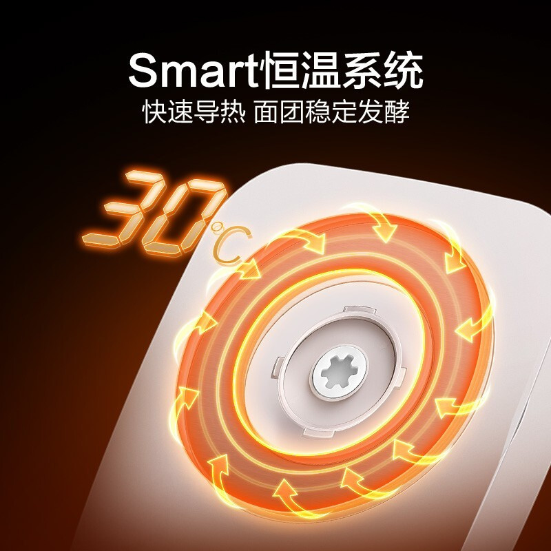 苏泊尔 (SUPOR)全自动5L大容量家用揉面家用小型搅面 发酵醒面搅面多功能和面机樱花粉SHM01高清大图