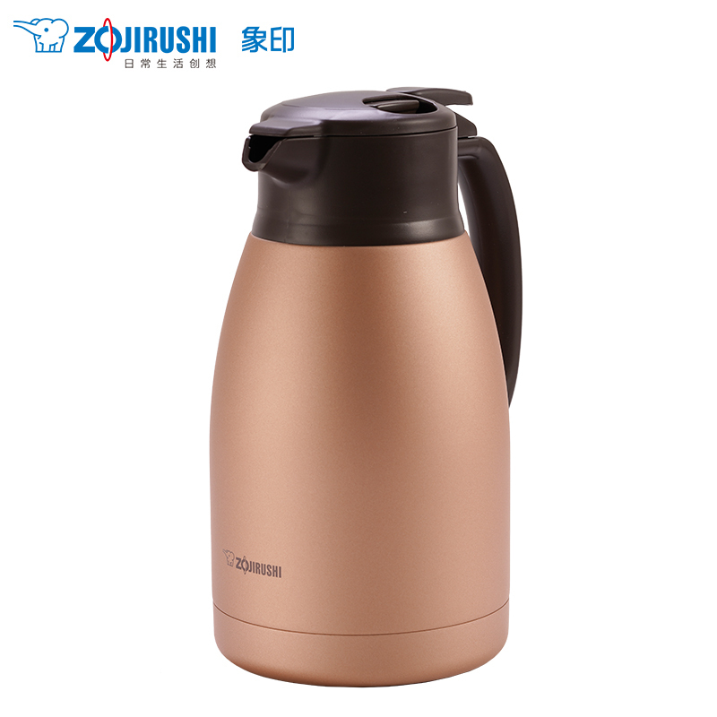 象印(ZO JIRUSHI) 不锈钢真空保温壶SH-HS15C大容量家用保温瓶热水瓶暖壶咖啡壶办公水壶 1.5L