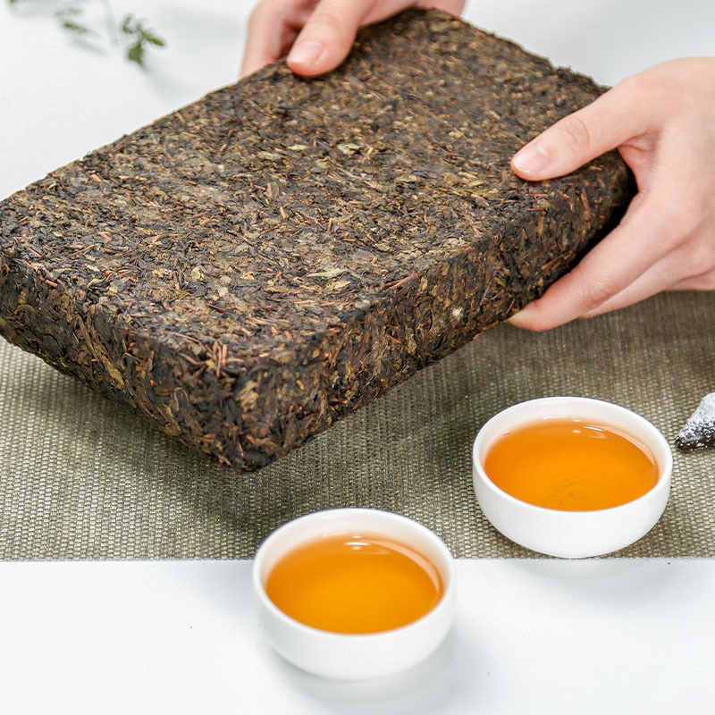 中茶安化黑茶手工金茯中粮茯砖茶1kg