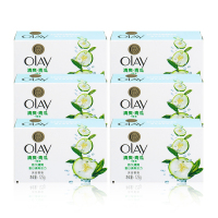 olay玉兰油水嫩清爽青瓜型香皂125g*6块护肤保湿深度滋润香皂