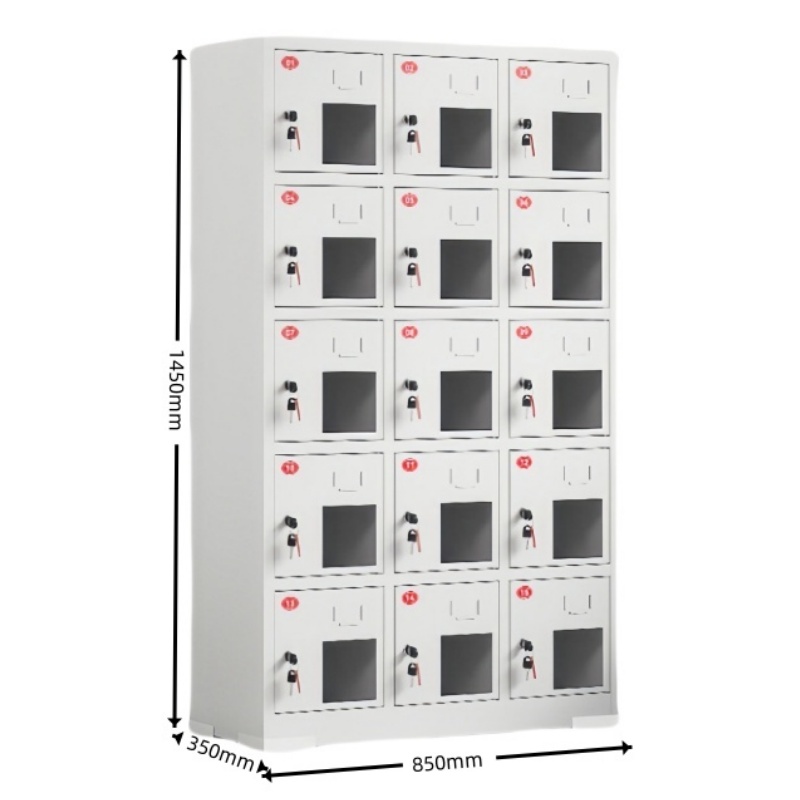 攸形工具充电柜15门850*350*1450mm台高清大图