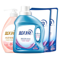 蓝月亮洗衣液组合套装薰衣草洁净洗衣液1kg*1瓶+500g*2袋+柔润樱花内衣洗衣液500g*1瓶(包装随机)