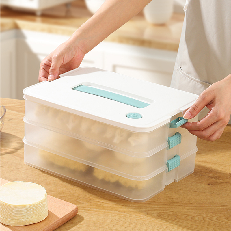 何亦饺子盒家用食品级厨房冰箱整理神器馄饨盒保鲜速冻冷冻专用收纳盒