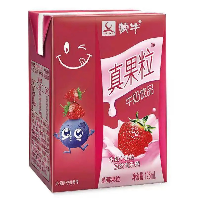 蒙牛 真果粒牛奶饮品 草莓果粒 125ml*6盒