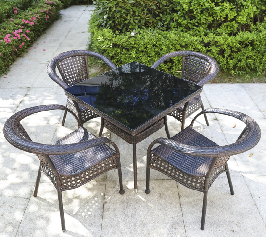 三金鑫 藤椅组合休闲简约户外庭院花园腾椅子室外阳台小茶几桌椅