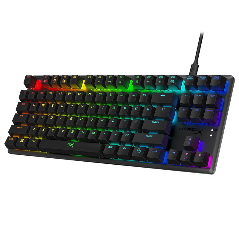 极度未知(HyperX)阿洛伊 Origins Core起源竞技版RGB游戏机械键盘 赛博朋克 87键水轴 黑色
