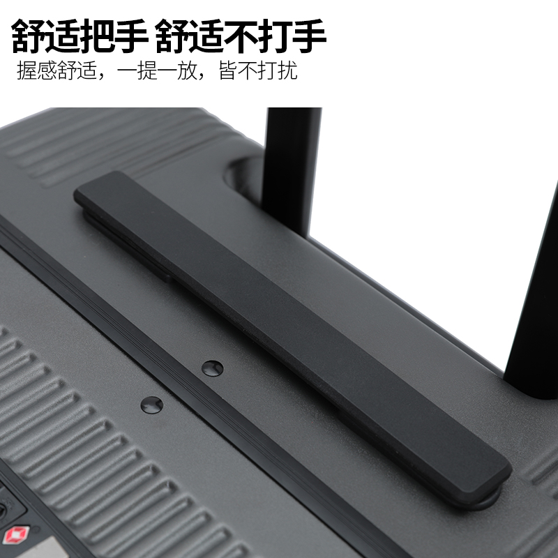 罗恩Ronoen多功能杯架侧开盖铝框登机箱20寸行李箱大容量旅行箱24寸高颜值男女学生密码箱可充电皮箱子商务拉杆箱硬高清大图