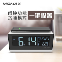 摩米士MOMAX苹果无线充电器数字闹钟无线充电座适用于iPhone13/12/11Pro/XsMax/XR/8Plus