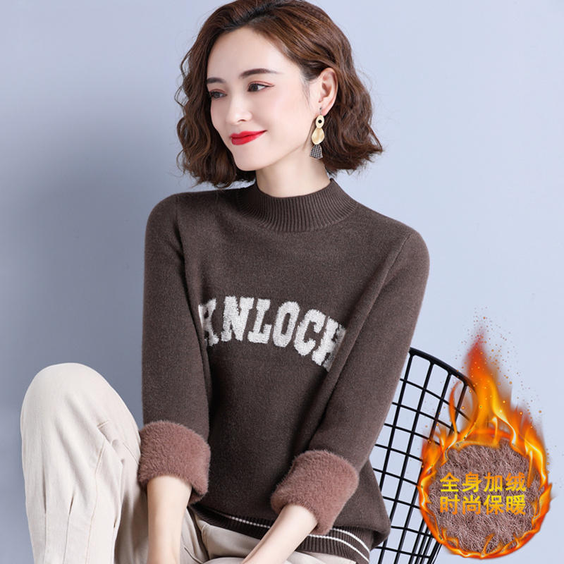 免费试穿春秋装新款半高圆领羊绒衫女中长款 a字连衣裙纯色显瘦遮肚大码羊毛衣专柜正品品牌羊绒衫女漂亮高清大图