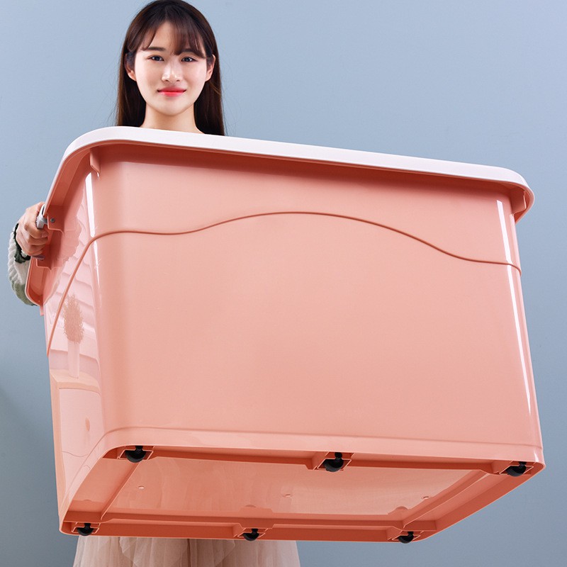 特大号箱子批发50L-250L衣服收纳整理箱透明收纳盒储物收纳箱塑料 三维工匠高清大图