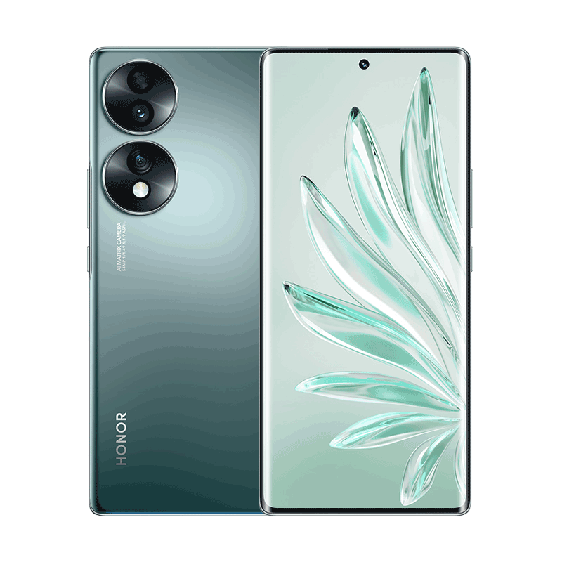 荣耀70 8GB+256GB 墨玉青 IMX800三主摄 Vlog主角模式 10.7亿色120Hz显示 轻薄对称双曲设计 66W智慧超级快充 骁龙778G+ 5G手机